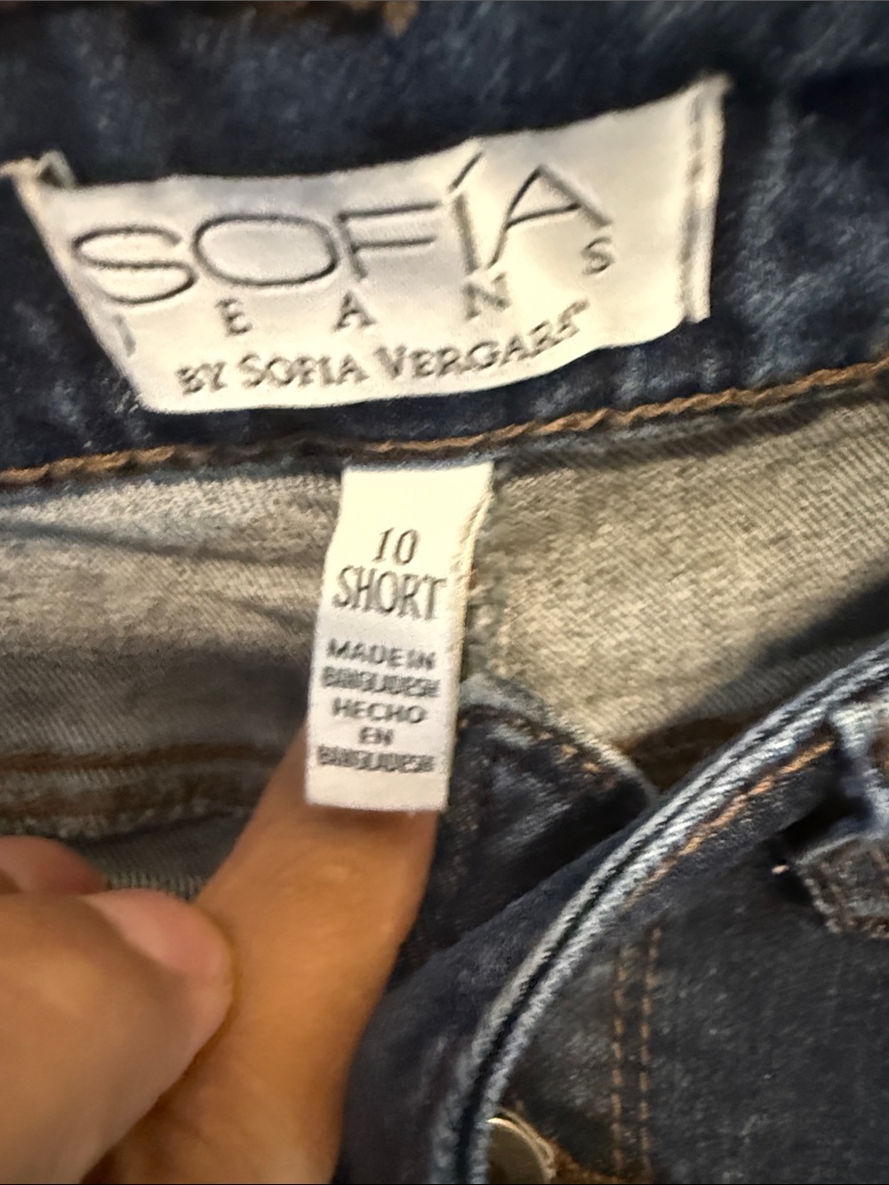 sofia by sofia vergara Dark Blue Flare Button-Fly Jeans-Size 10 Short. - Picture 2 of 9